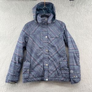Columbia Mountain shredder ski jacket women's small zig zag blue